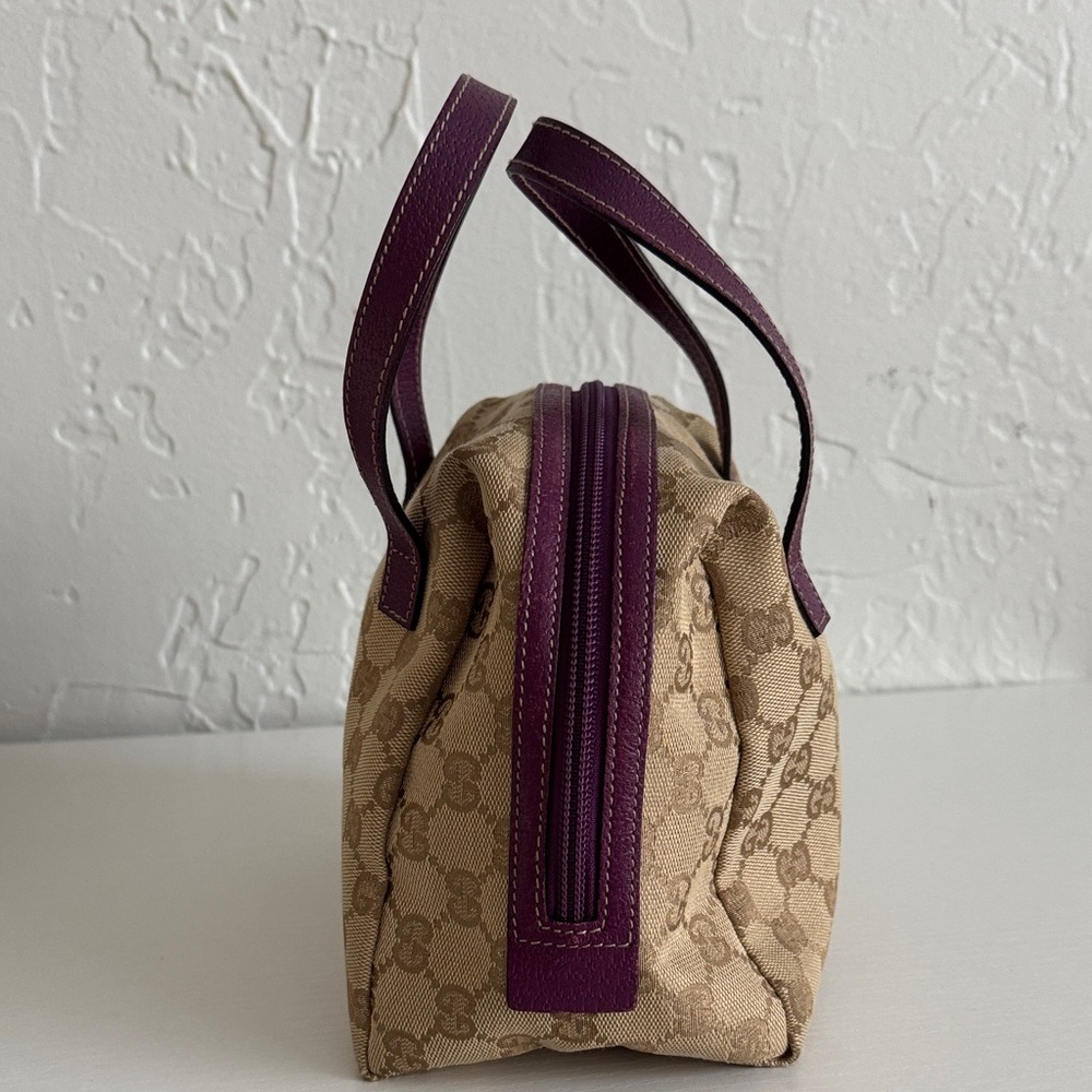 Gucci Beige and Brown handbag with Purple Accents - Picture 2 of 15